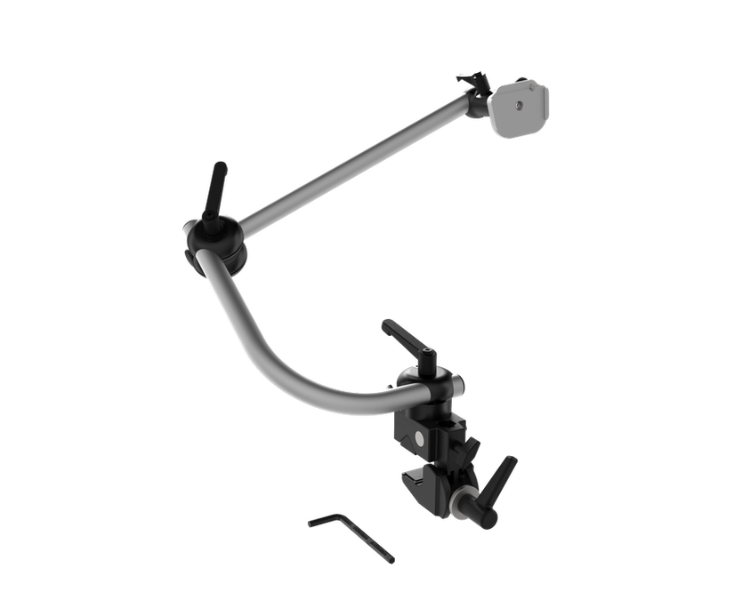 Bordsstativet Tobii Dynavox Rehadapt TableTop ClampOnMount med Universal Device Socket monteringsplatta.