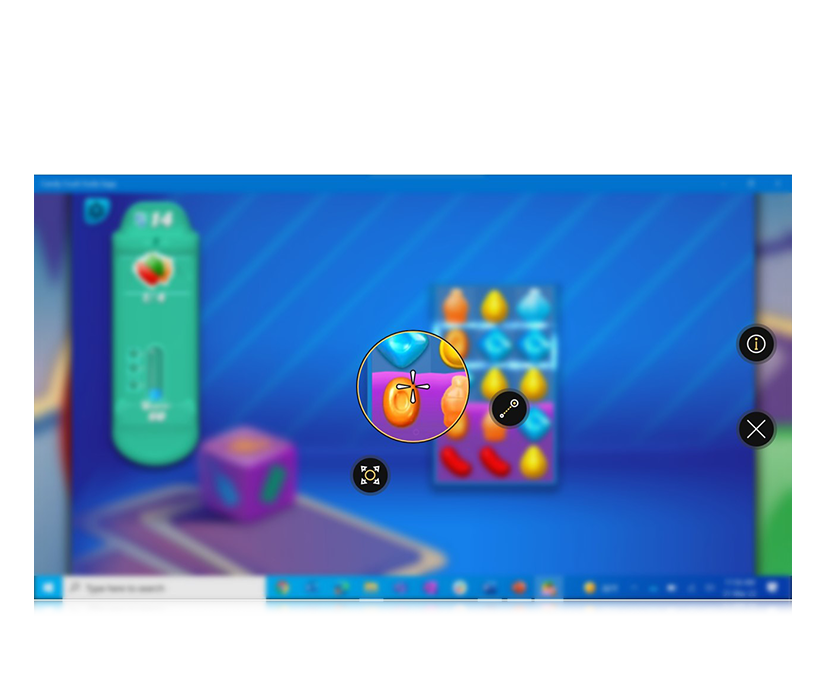 Tobii Dynavox TD Control som används för att spela Candy Crush