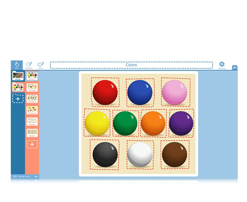 Tobii Dynavox Snap Scene färgträning