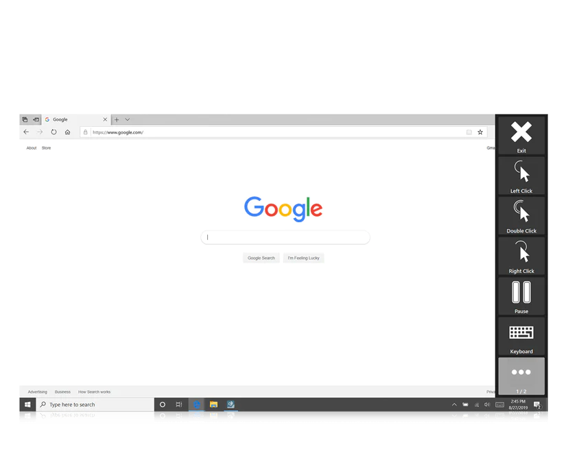 Tobii Dynavox Communicator 5 som visar webbsökning
