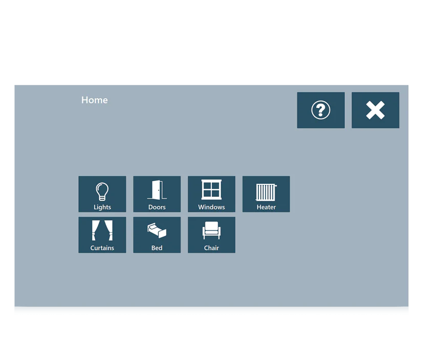 Tobii Dynavox Communicator 5 som visar omgivningskontroll