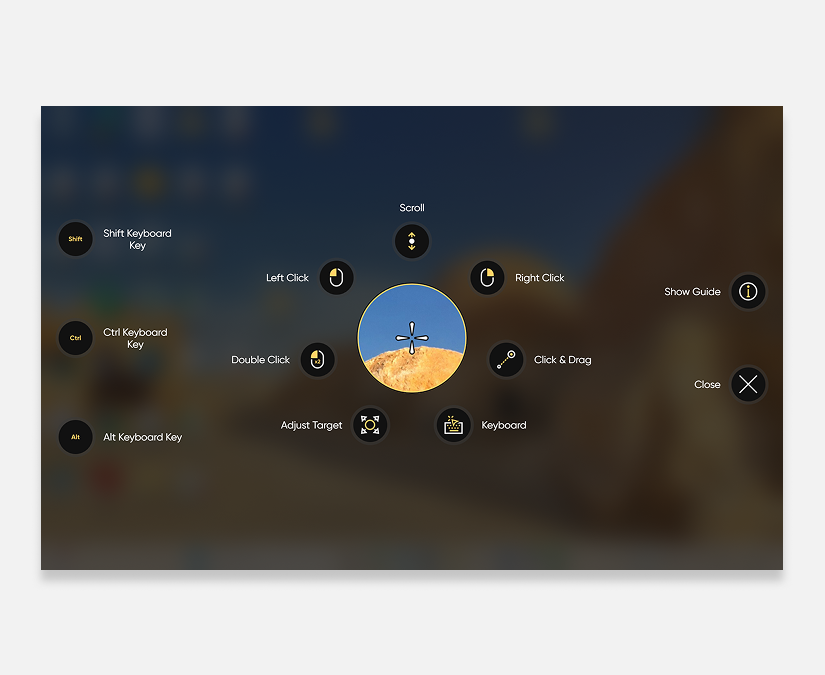 Tobii Dynavox TD Control interaktionsmeny
