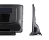 Tobii Dynavox TD I-16 AAC-enhet bakifrån med partnerfönster, högtalare, monteringsplatta och justerbar bas