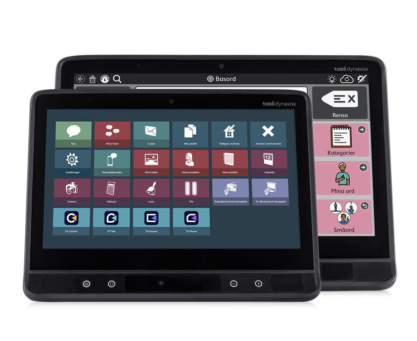 Tobii Dynavox TD I-series TD I-13 och TD I-16 talgenererande enheter sida vid sida