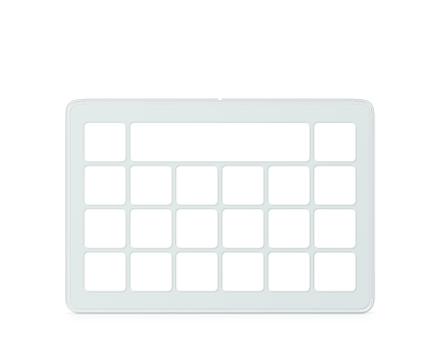 Communicator 5 6 x 4 keyguard with message window