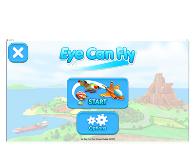 Eye Can Fly eye gaze game start page screenshot