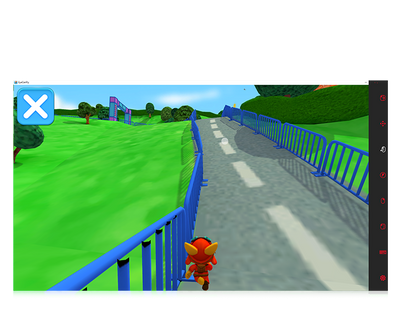 Eye Can Fly eye gaze game road racing screenshot