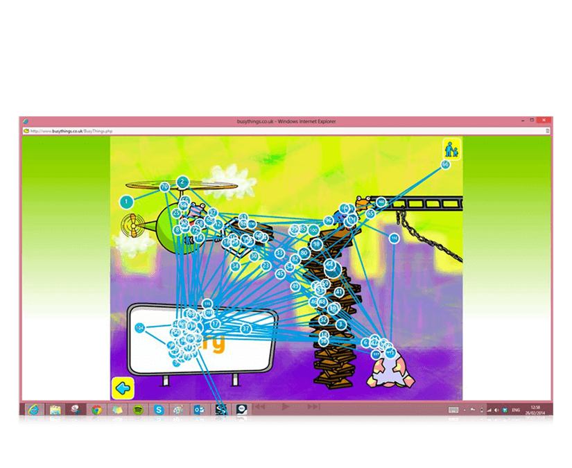 Tobii Dynavox Gaze Viewer värmekarta på en bild