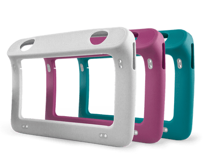 Tobii Dynavox Indi Durable cases i grått, hallon och kricka