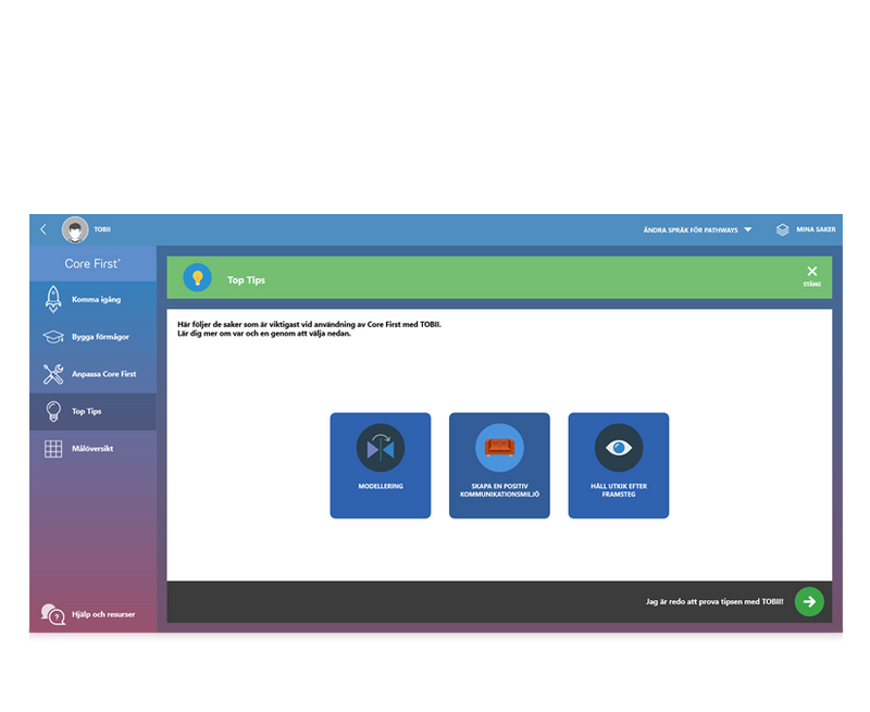 Pathways for Core First - Tobii Dynavox SE