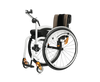 Rehadapt monteringslösning på en rullstol till för att hålla en AKK-enhet på plats