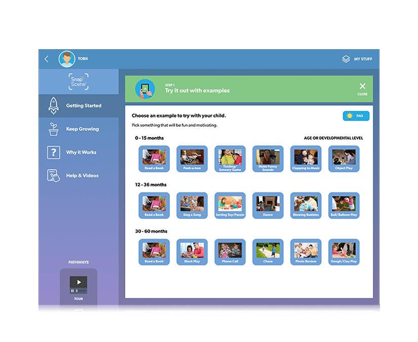 Tobii Dynavox Pathways for Snap Scene Steg 1