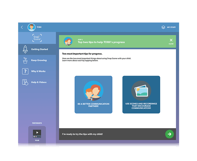 Tobii Dynavox Pathways for Snap Scene Steg 2