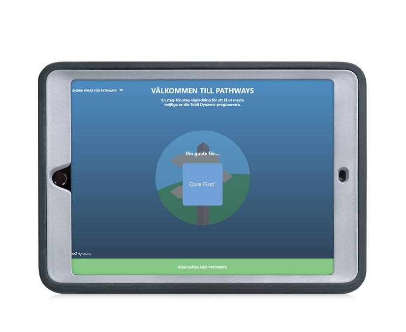 Tobii Dynavox Pathways for Core First startvy på en iPad