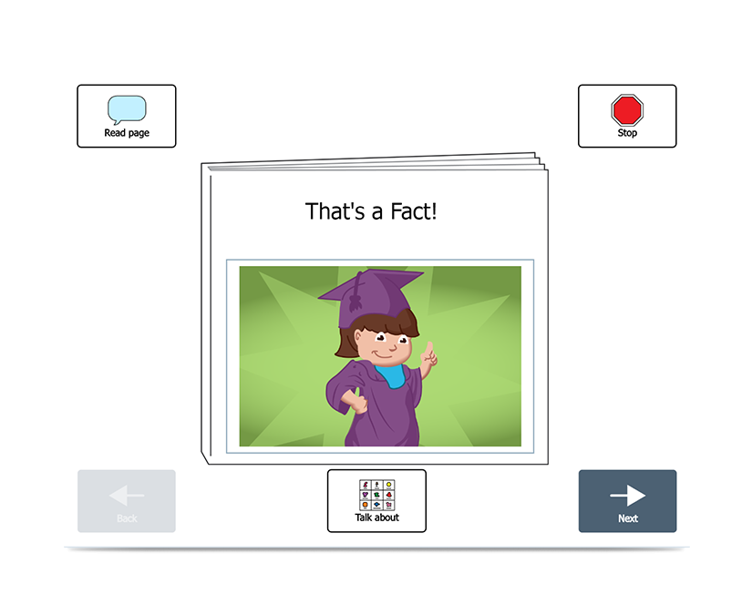 kärmbild av bok i Boardmaker 7 Student Center